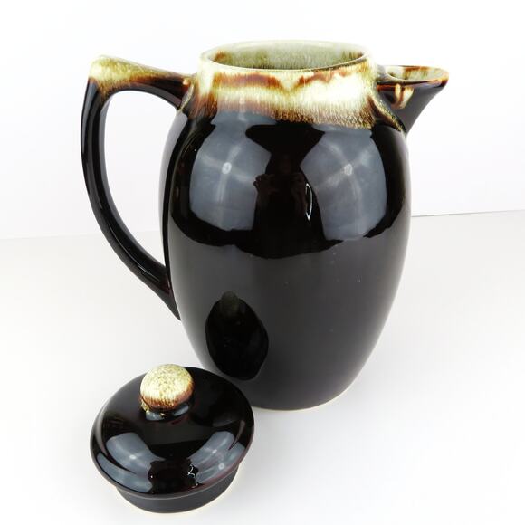 Vintage Pfaltzgraff Stoneware Brown Drip Glaze Tea/Coffee Pot w/Lid Cottage Core - Picture 5 of 14